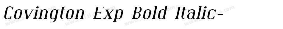 Covington Exp Bold Italic字体转换